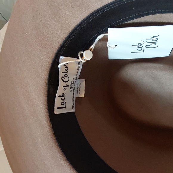 LACK OF COLOR THE GROVE FEDORA HAT COFFEE BROWN SIZE 57CM(M) - Picture 11 of 14